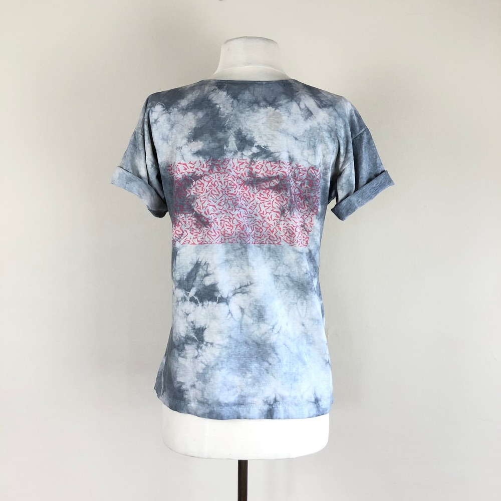 vintage 90s tie dye tee | 1990s abstract art t shirt | grunge hippie Top Cotton - Picture 3 of 8